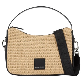 γυναικεία raffia mini hobo τσάντα εκρού karl lagerfeld
