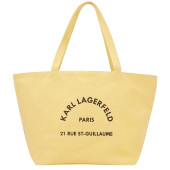 γυναικεία k/rsg shopper τσάντα κίτρινη karl lagerfeld