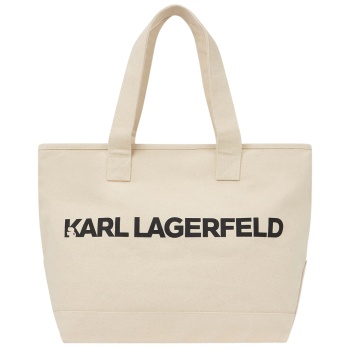 γυναικεία k/essential τσάντα εκρού karl lagerfeld