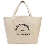 γυναικεία k/rsg shopper τσάντα εκρού karl lagerfeld a1w50006-106 natural