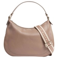 γυναικεία δερμάτινη lyshia τσάντα μπεζ ted baker 283921-taupe