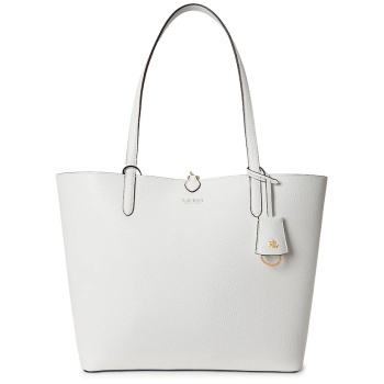 γυναικεία τσάντα διπλής όψεως λευκή ralph lauren