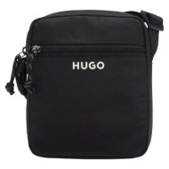 ανδρική everet τσάντα χιαστί μαύρη hugo 50563508-001