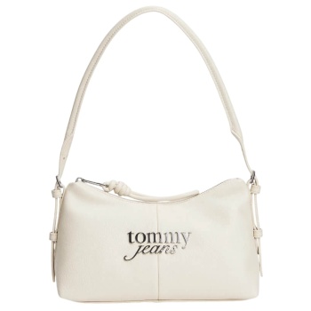 γυναικεία τσάντα ώμου εκρού tommy jeans aw0aw18468-acg σε προσφορά