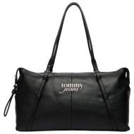 γυναικεία tote τσάντα μαύρη tommy jeans aw0aw18472-bds