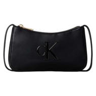 γυναικεία τσάντα ώμου μαύρη calvin klein lv04f1125g-ub1