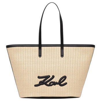 γυναικεία k/signature tote τσάντα μπεζ karl lagerfeld σε προσφορά