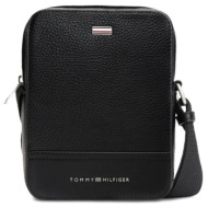 ανδρικό τσαντάκι χιαστί μαύρο tommy hilfiger am0am14433-bds