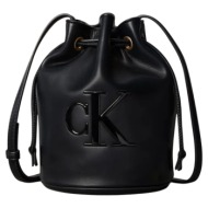 γυναικεία bucket τσάντα μαύρη calvin klein lv04f3640g-ub1
