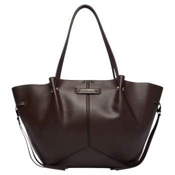 γυναικεία k/pierced md tote τσάντα καφέ karl lagerfeld