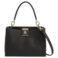 γυναικεία tote τσάντα μαύρη tommy hilfiger aw0aw17191-bds