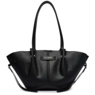 γυναικεία k/pierced sm tote τσάντα μαύρη karl lagerfeld b4w30329-1av black