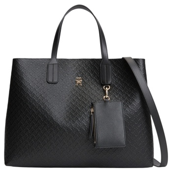 γυναικεία icon satchel τσάντα μαύρη tommy hilfiger σε προσφορά