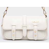 nolah γυναικεια τσαντα stephanie cream light gold