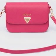 nolah γυναικεια τσαντα fiona pink light gold