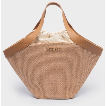 nolah γυναικεια τσαντα alessa beige brown