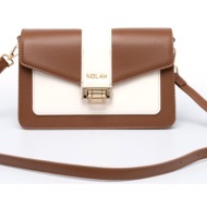 nolah γυναικεια τσαντα danny brown-cream light gold
