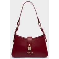 nolah γυναικεια τσαντα ωμου esme burgundy