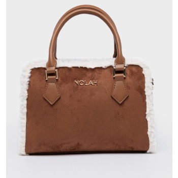 nolah γυναικεια τσαντα autumnleaf brown cream