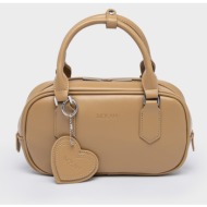 nolah γυναικεια τσαντα lovey beige silver