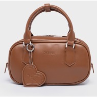 nolah γυναικεια τσαντα lovey brown silver