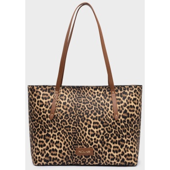 nolah γυναικεια τσαντα zuma brown leopard