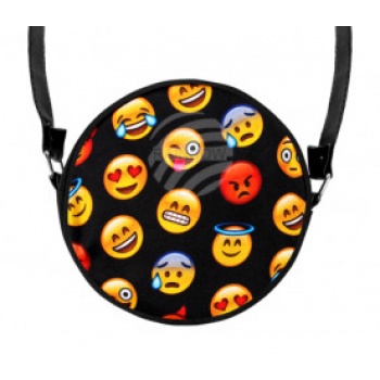 στρογγυλή τσάντα ώμου `emoji-con`
