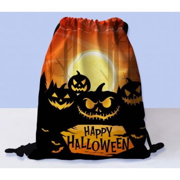 τσάντα με κορδόνι και γράφημα halloween