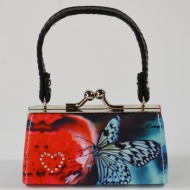 μίνι τσάντα πορτοφόλι, `white butterfly`, από τον σχεδιαστή mario moreno