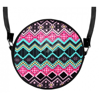 στρογγυλή τσάντα ώμου `aztec`