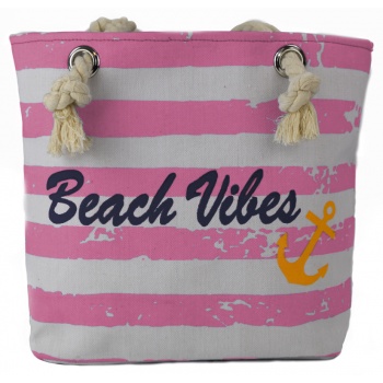 τσάντα παραλίας/αγορών tote bag - `beach vibes` vintage