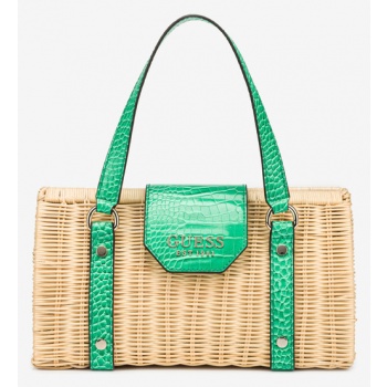 guess handbag green 100% ratan σε προσφορά