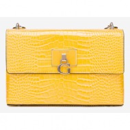 guess handbag yellow 100% polyurethane