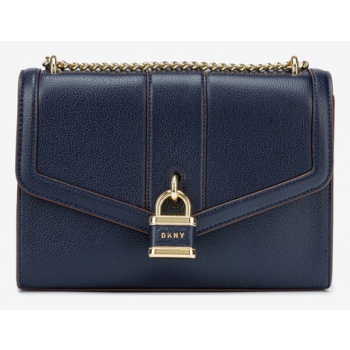 dkny handbag blue 100% real leather