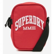 superdry side bag cross body bag red polyester, cotton