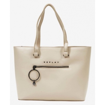replay handbag white main part  - 100% polyester; surface σε προσφορά