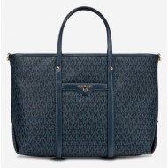michael kors medium handbag blue 100% synthetic