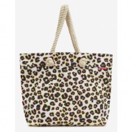 brakeburn leopard spot beach bag white outer part - 100% cotton; lining - 100% cotton