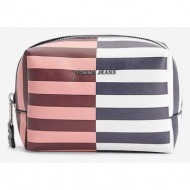 tommy jeans cosmetic bag pink 100% polyurethane