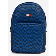 tommy jeans logoman backpack blue 100% polyester
