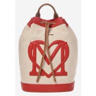 love moschino handbag beige cotton, polyurethane
