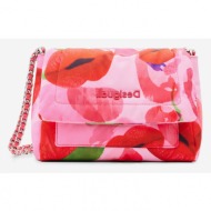 desigual lacroix 23 copenhag cross body bag pink outer part - recycled polyester; inner part - recyc