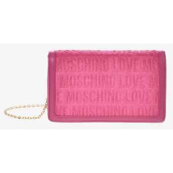 love moschino cross body bag pink outer part - cotton; σε προσφορά