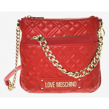 love moschino cross body bag red outer part - polyurethane; σε προσφορά