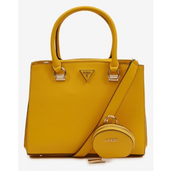 guess eco alexie girlfriend satchel handbag yellow σε προσφορά
