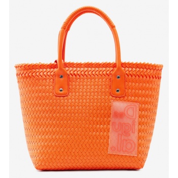desigual basket braided zaire handbag orange polyethylene σε προσφορά