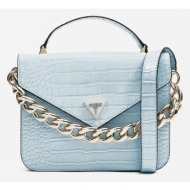 guess retour handbag blue 100% polyurethane