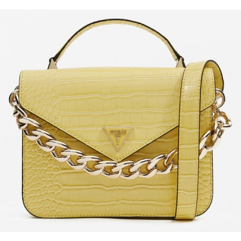 guess retour handbag yellow 100% polyurethane σε προσφορά