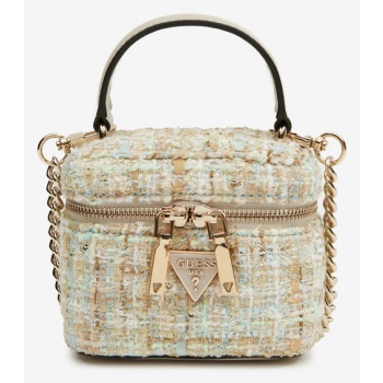 guess spark mini cannister handbag blue textile σε προσφορά