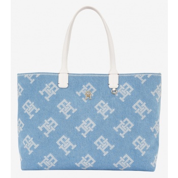 tommy hilfiger shopper bag blue 100% cotton σε προσφορά